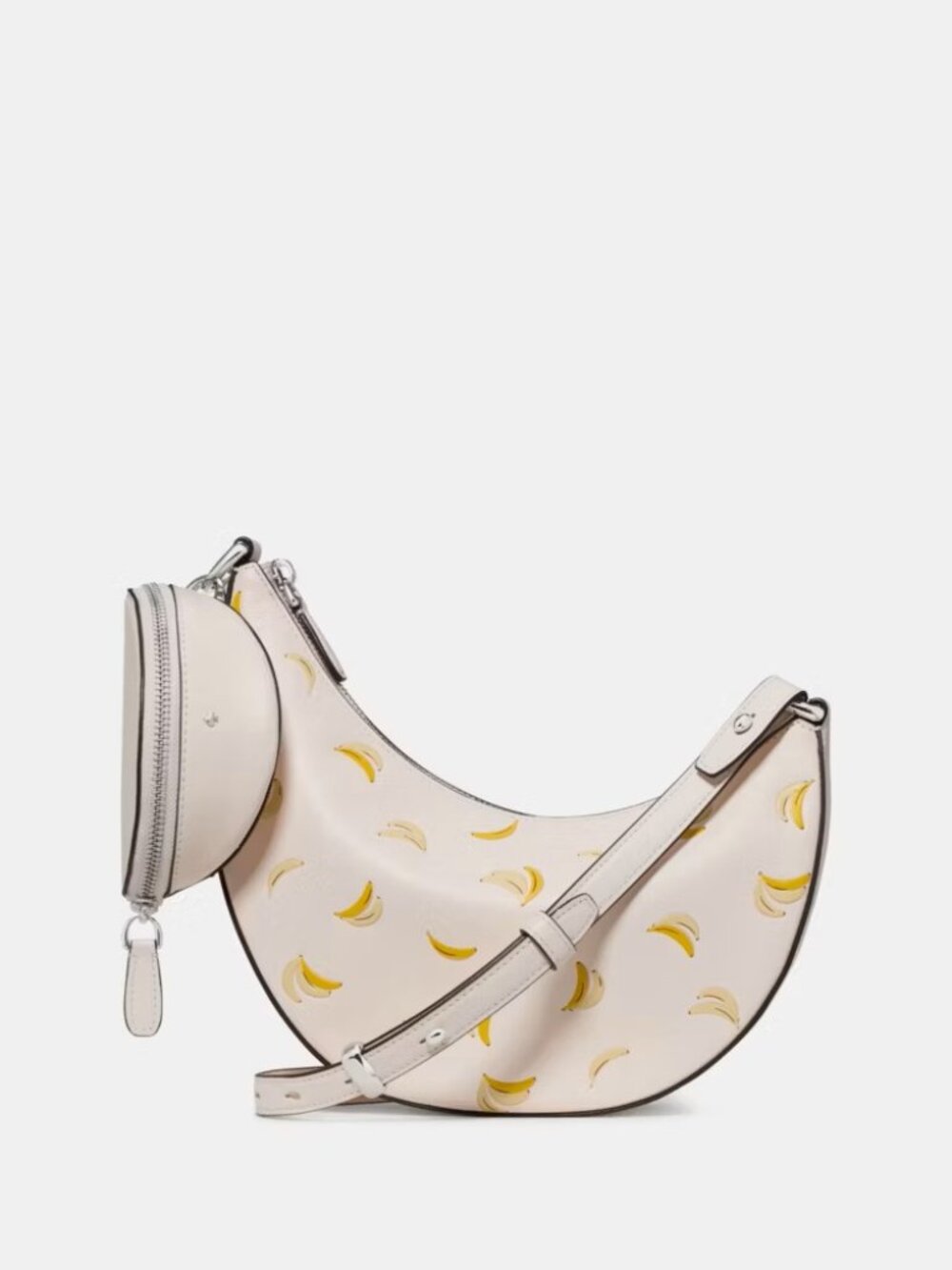 kate spade $328 Duo Banana Crossbody Bag Cream Multi NWT!